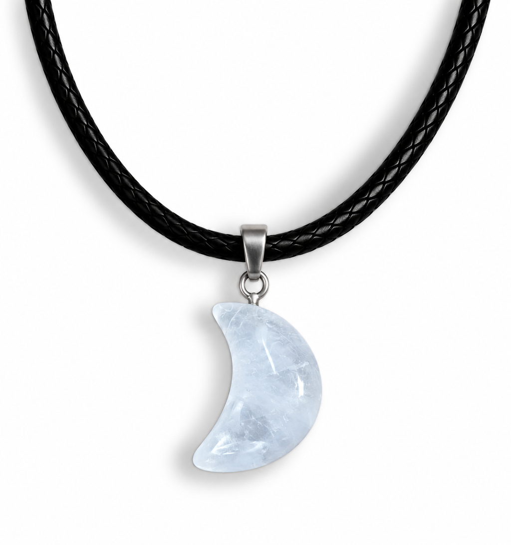 Gemstone Moon Necklace