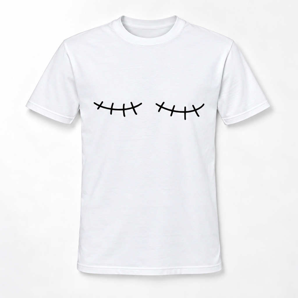 Double Mastectomy Line Art T-Shirt