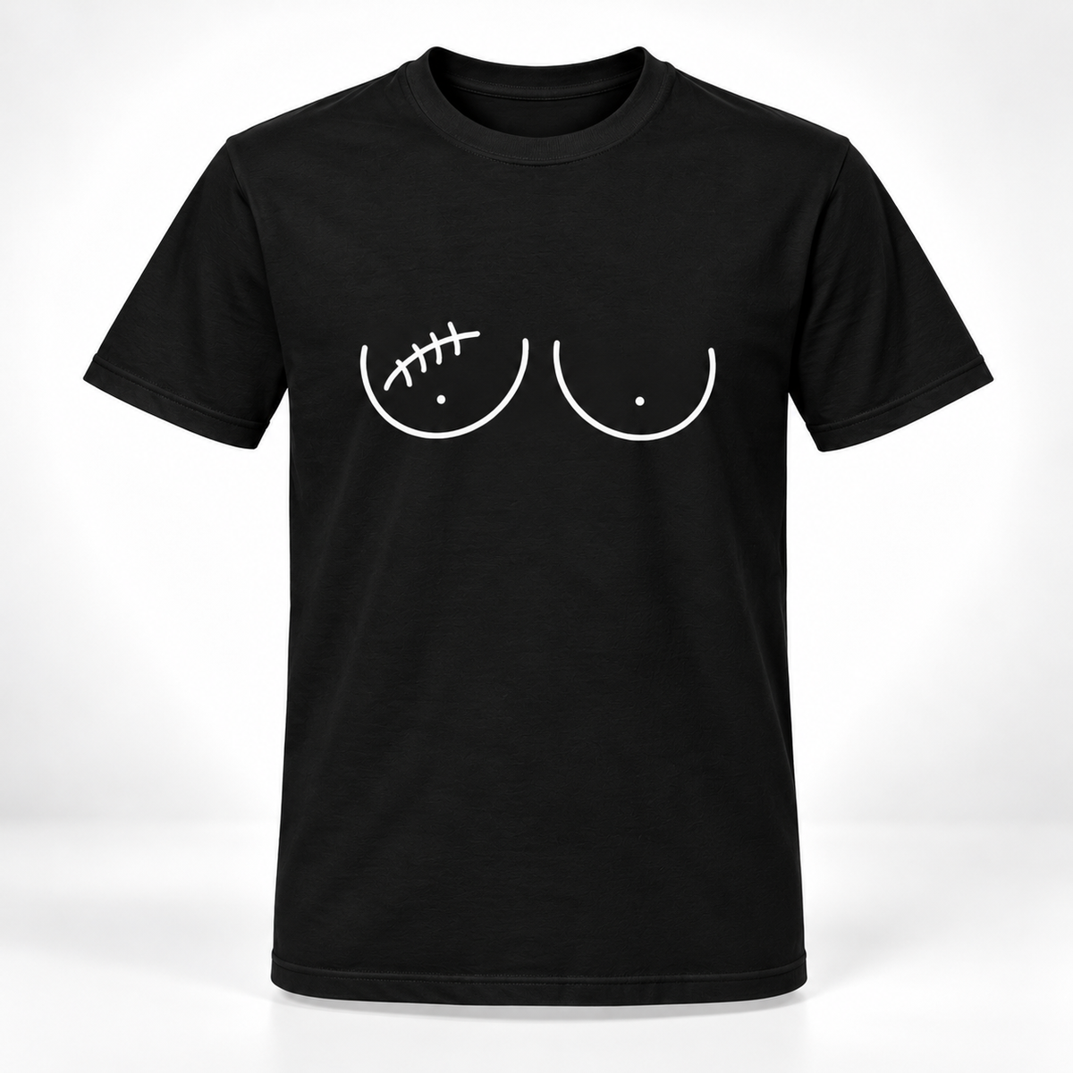 Right Breast Lumpectomy Line Art T-Shirt