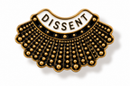 Gold RBG Dissent Enamel Pin