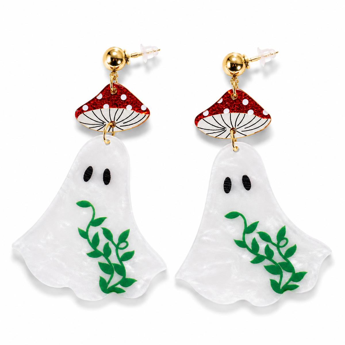 Mushroom Ghost Earrings