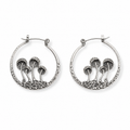 Mushroom Hoop Earrings
