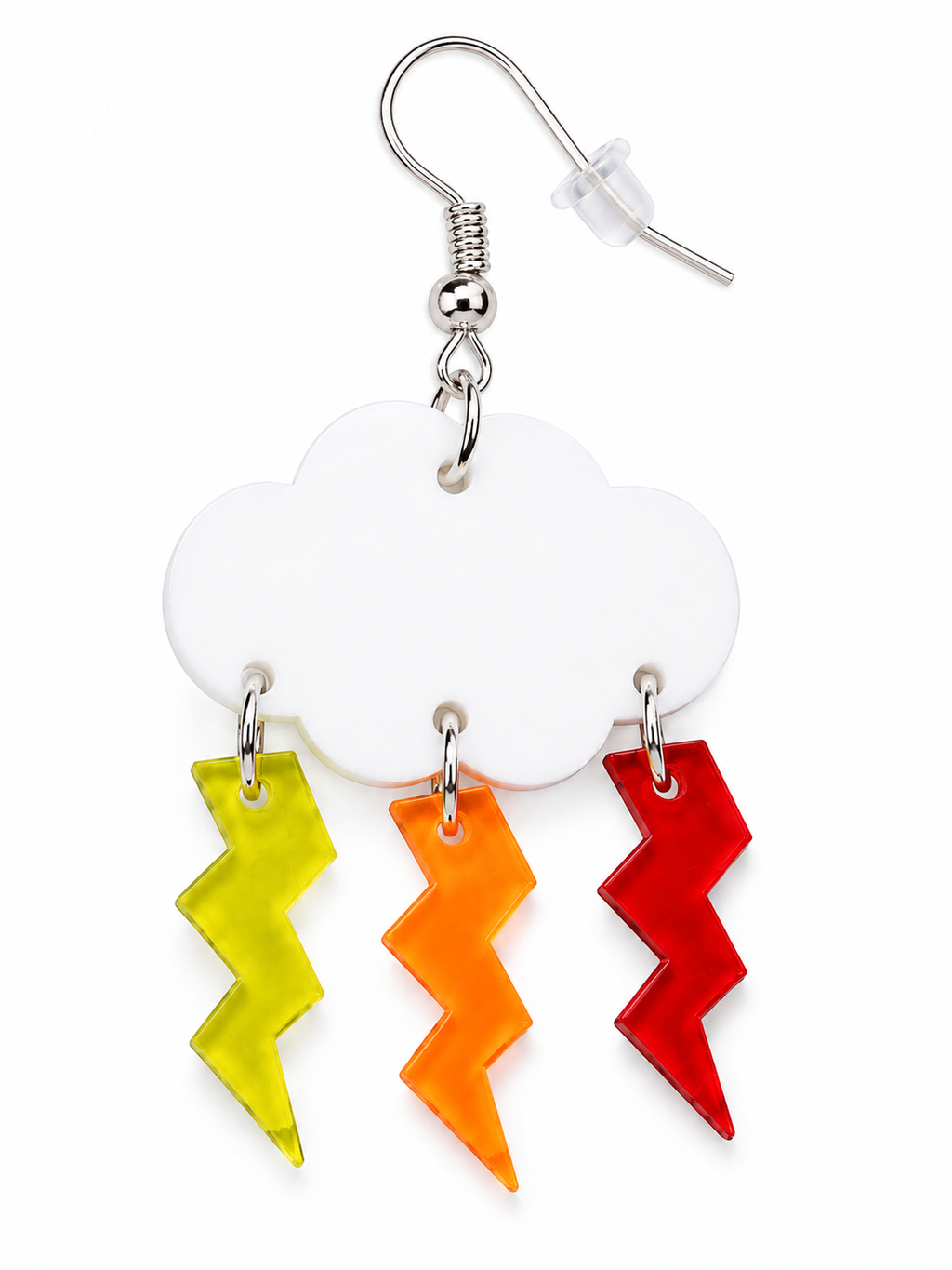 Rainbow Lightning Cloud Earrings