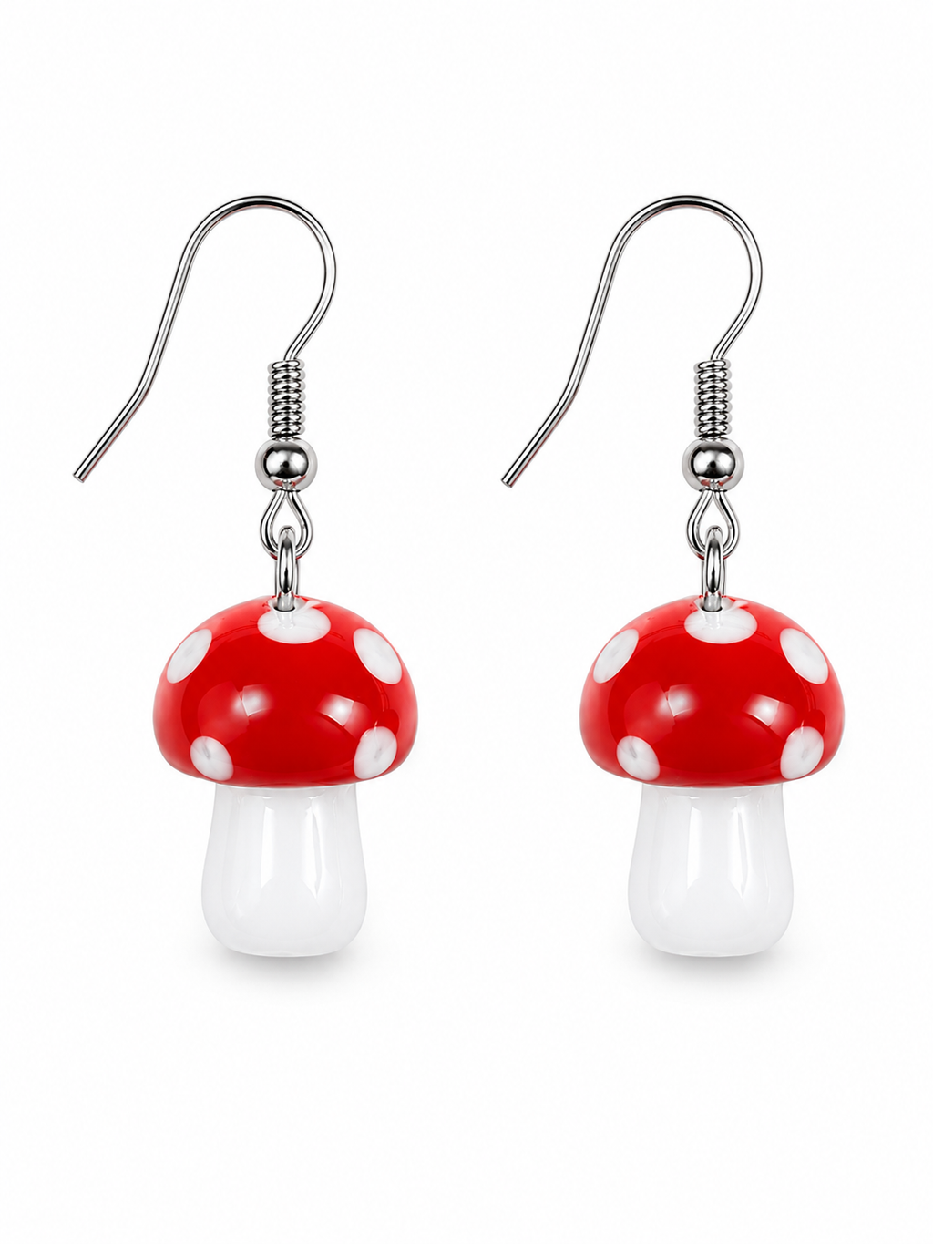 Red Mushroom Earrings