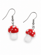 Red Mushroom Earrings