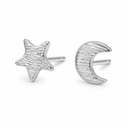 Star & Moon Stud Earrings
