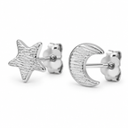 Star & Moon Stud Earrings