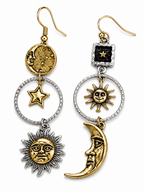 Sun & Moon Dangle Earrings