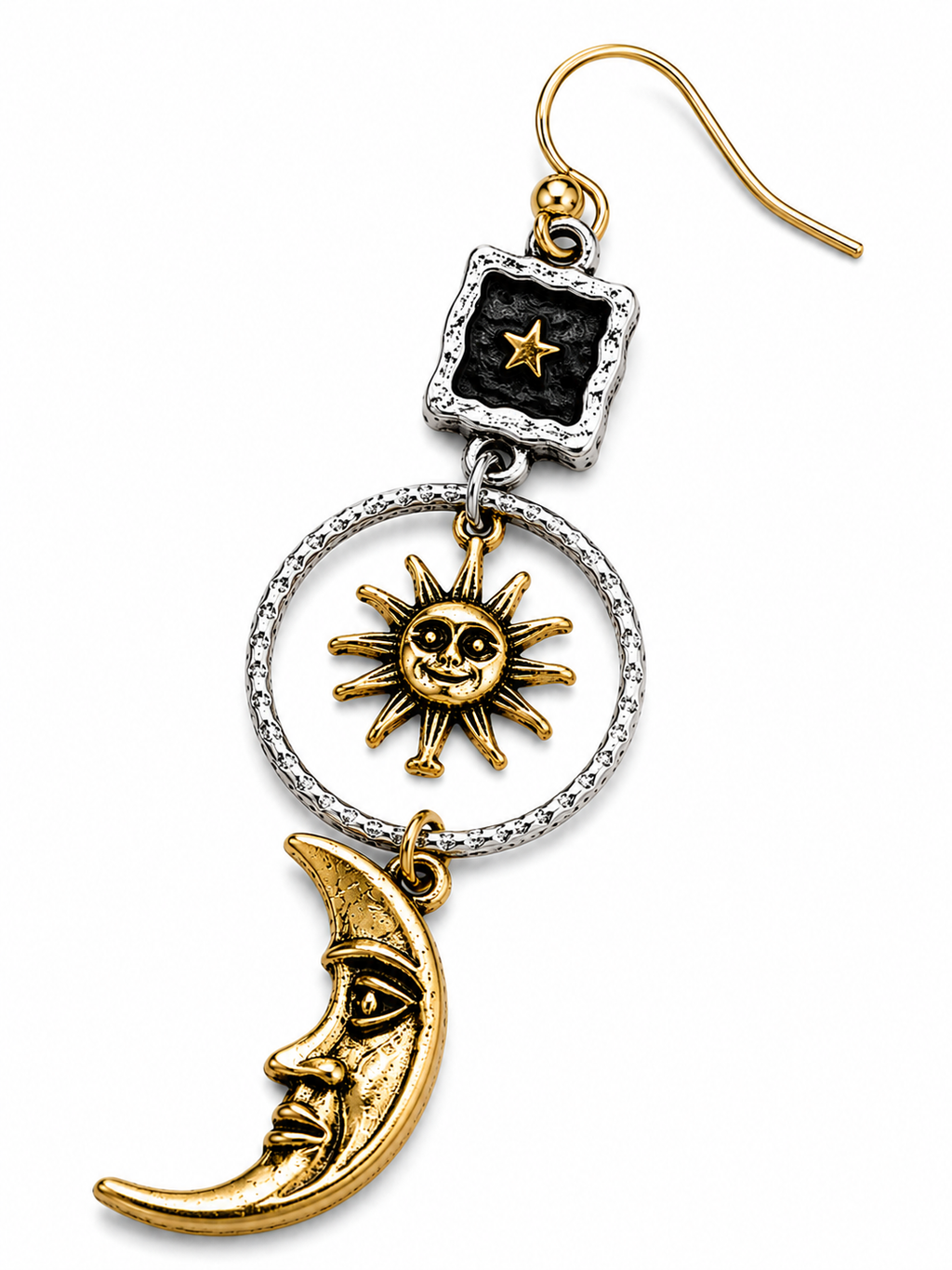 Sun & Moon Dangle Earrings