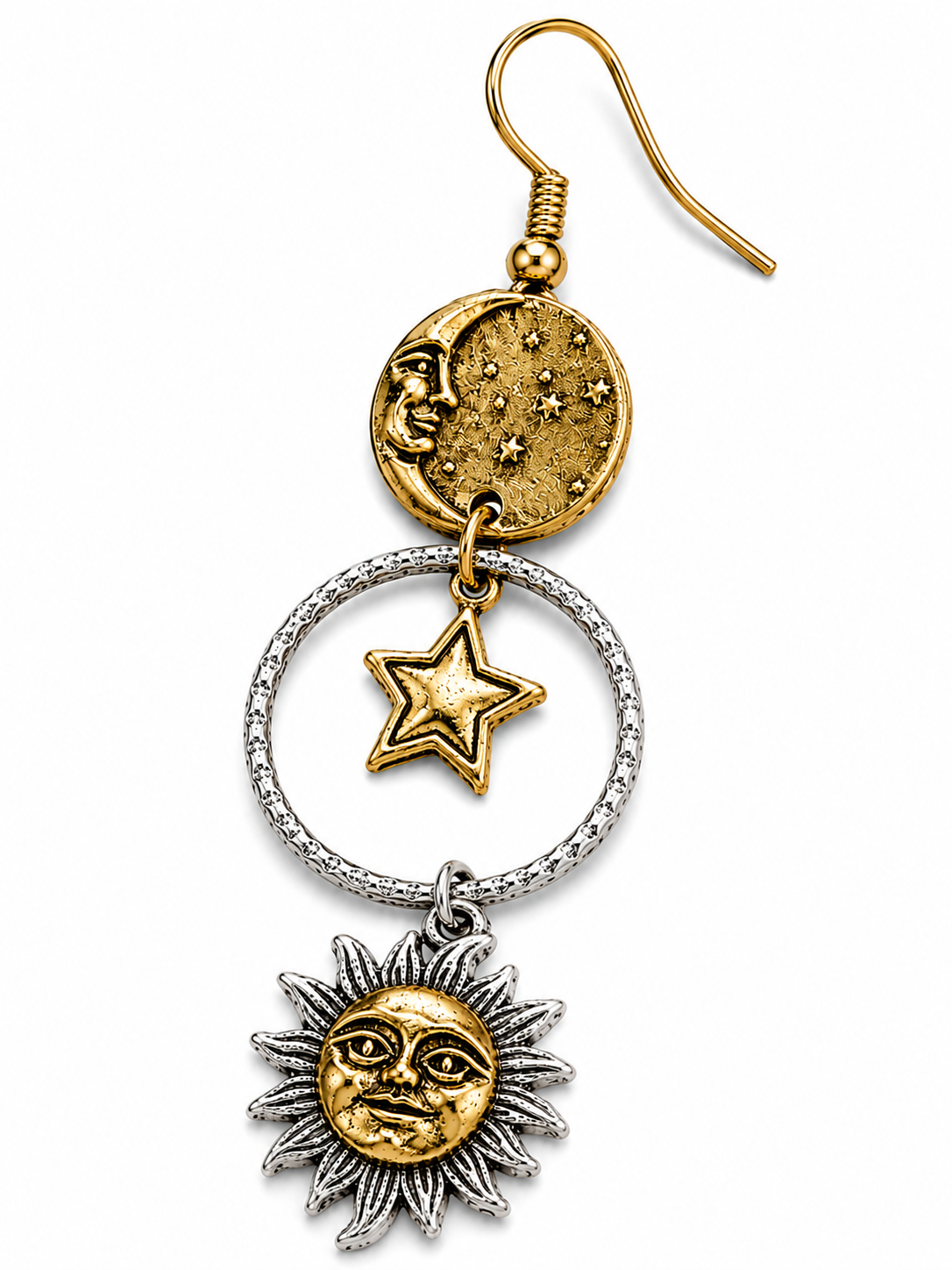 Sun & Moon Dangle Earrings