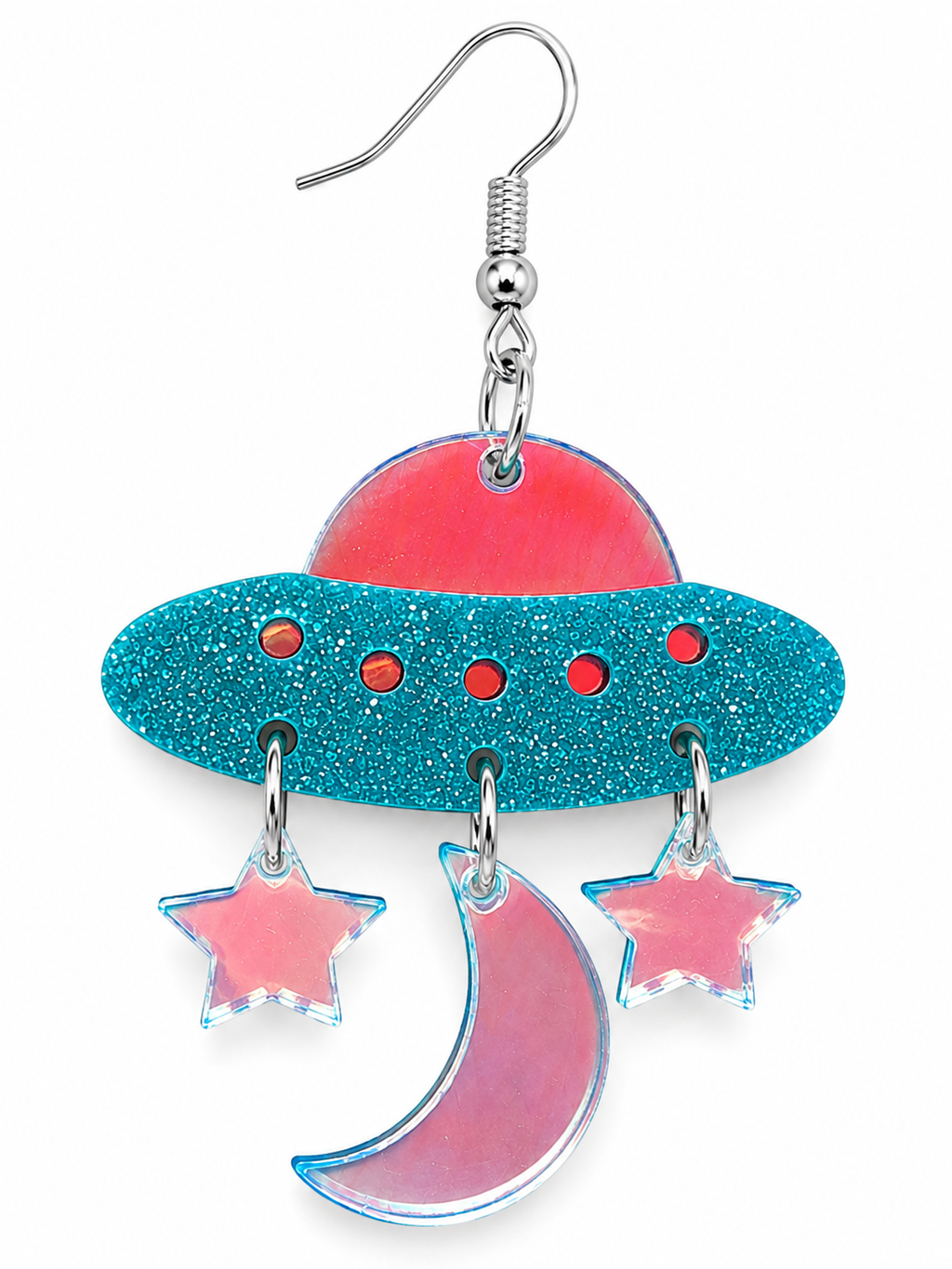 Glitter UFO Earrings