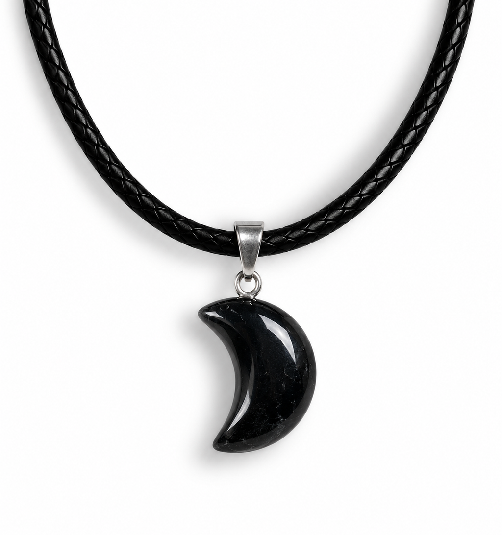 Gemstone Moon Necklace