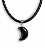Gemstone Moon Necklace