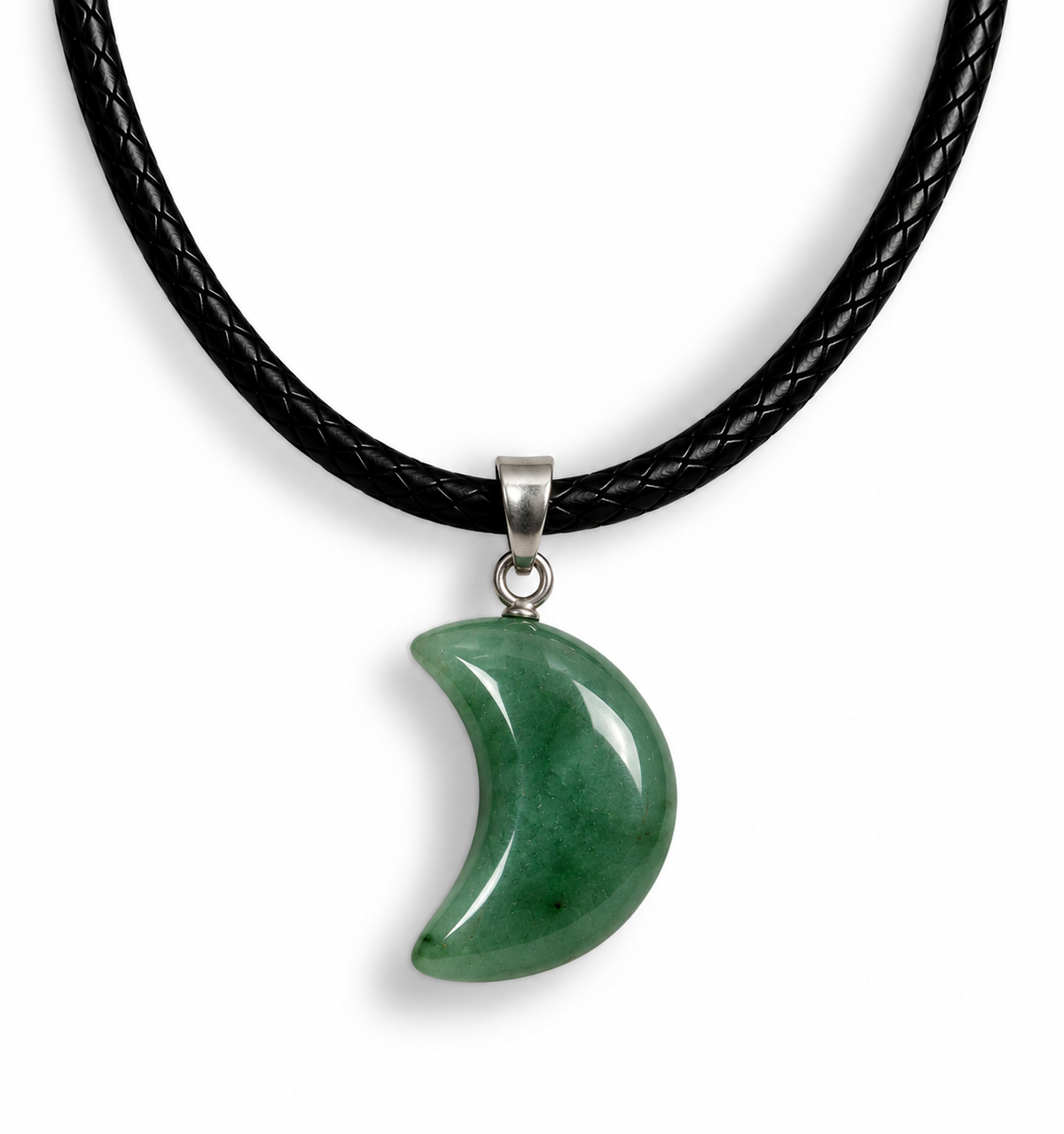 Gemstone Moon Necklace