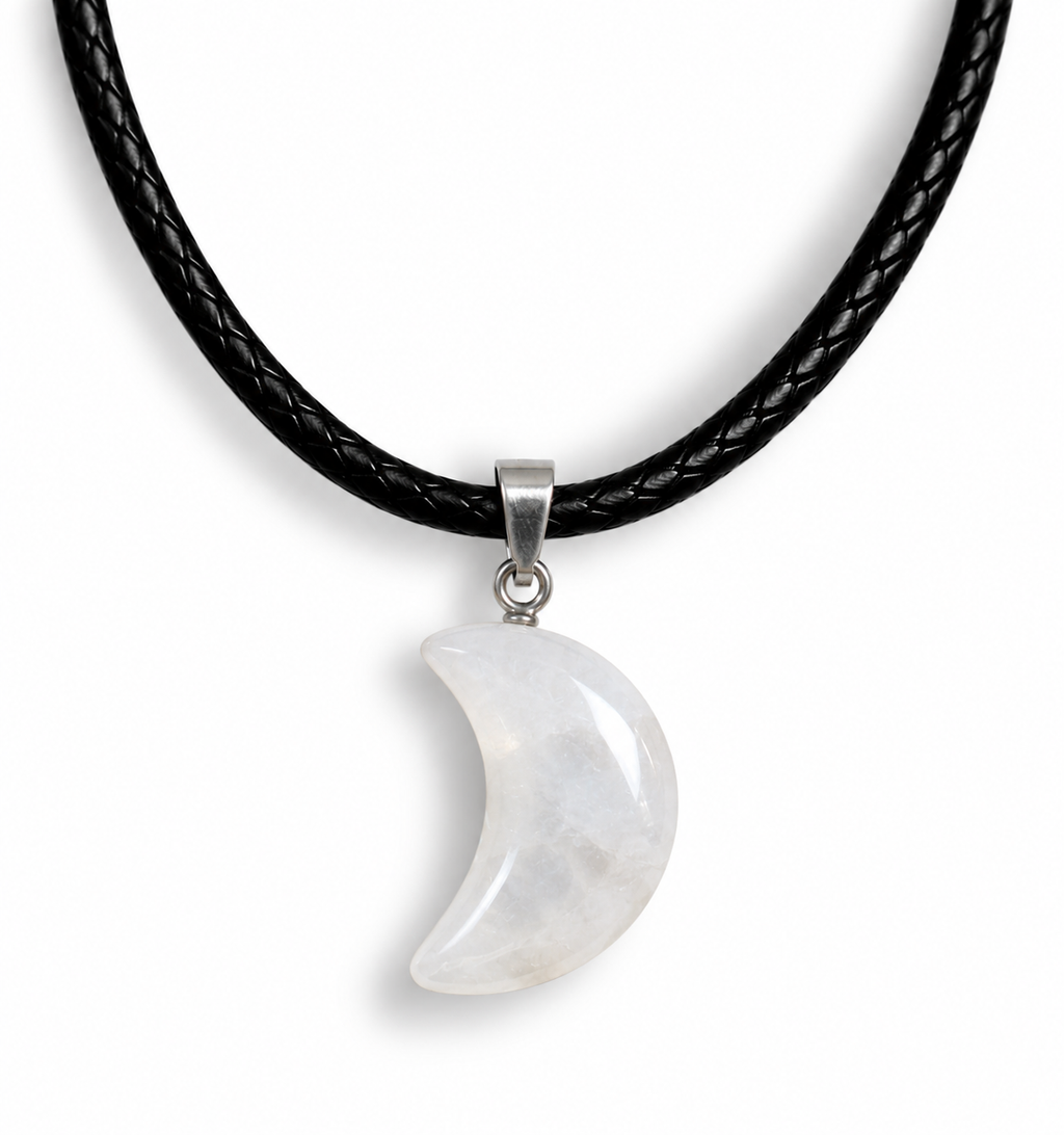 Gemstone Moon Necklace