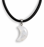Gemstone Moon Necklace