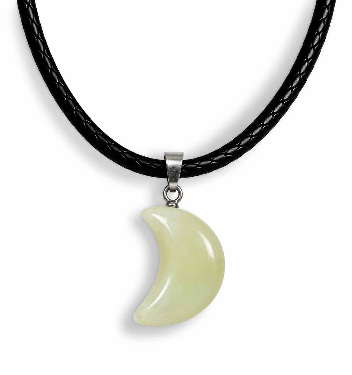 Gemstone Moon Necklace