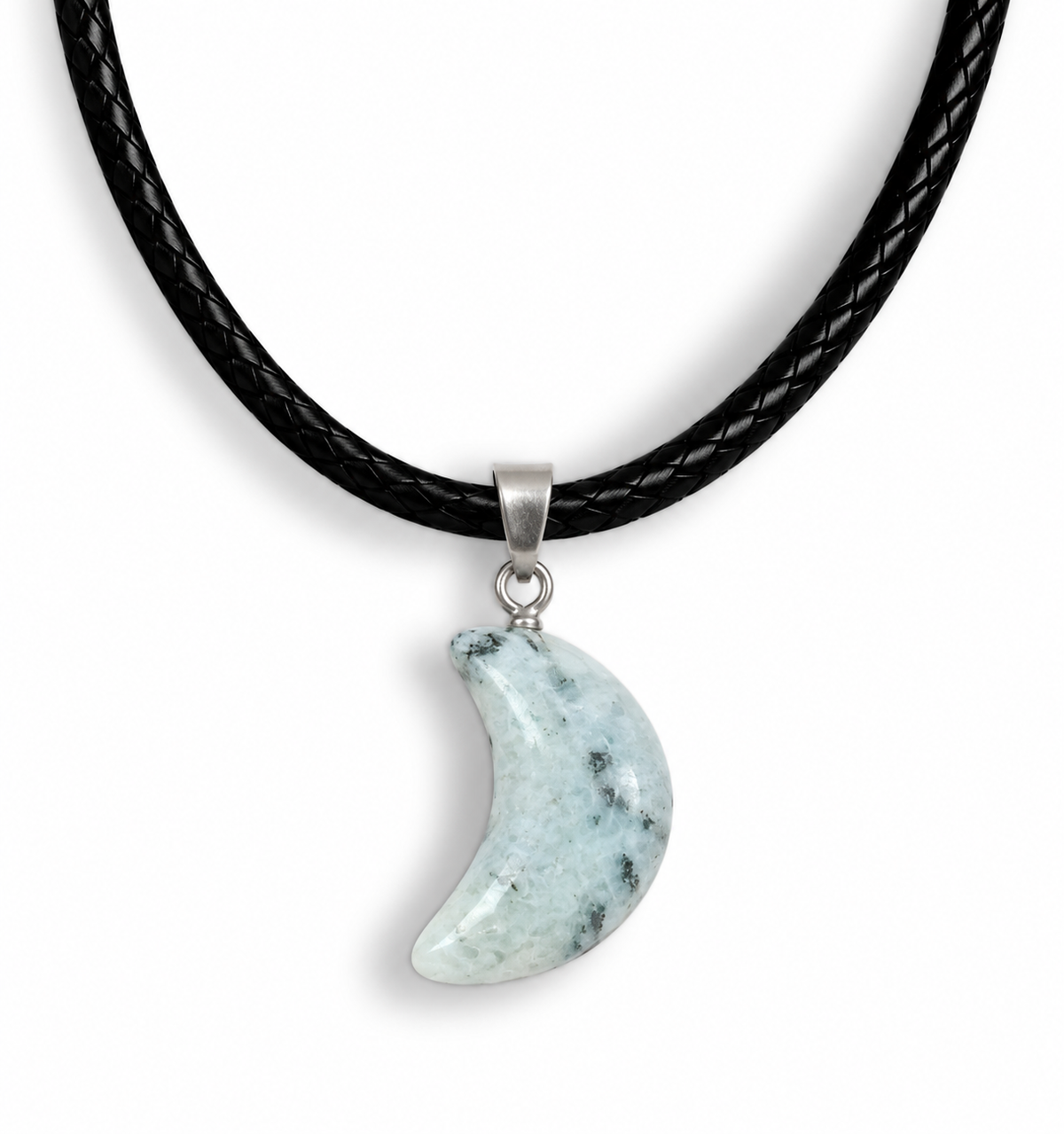 Gemstone Moon Necklace