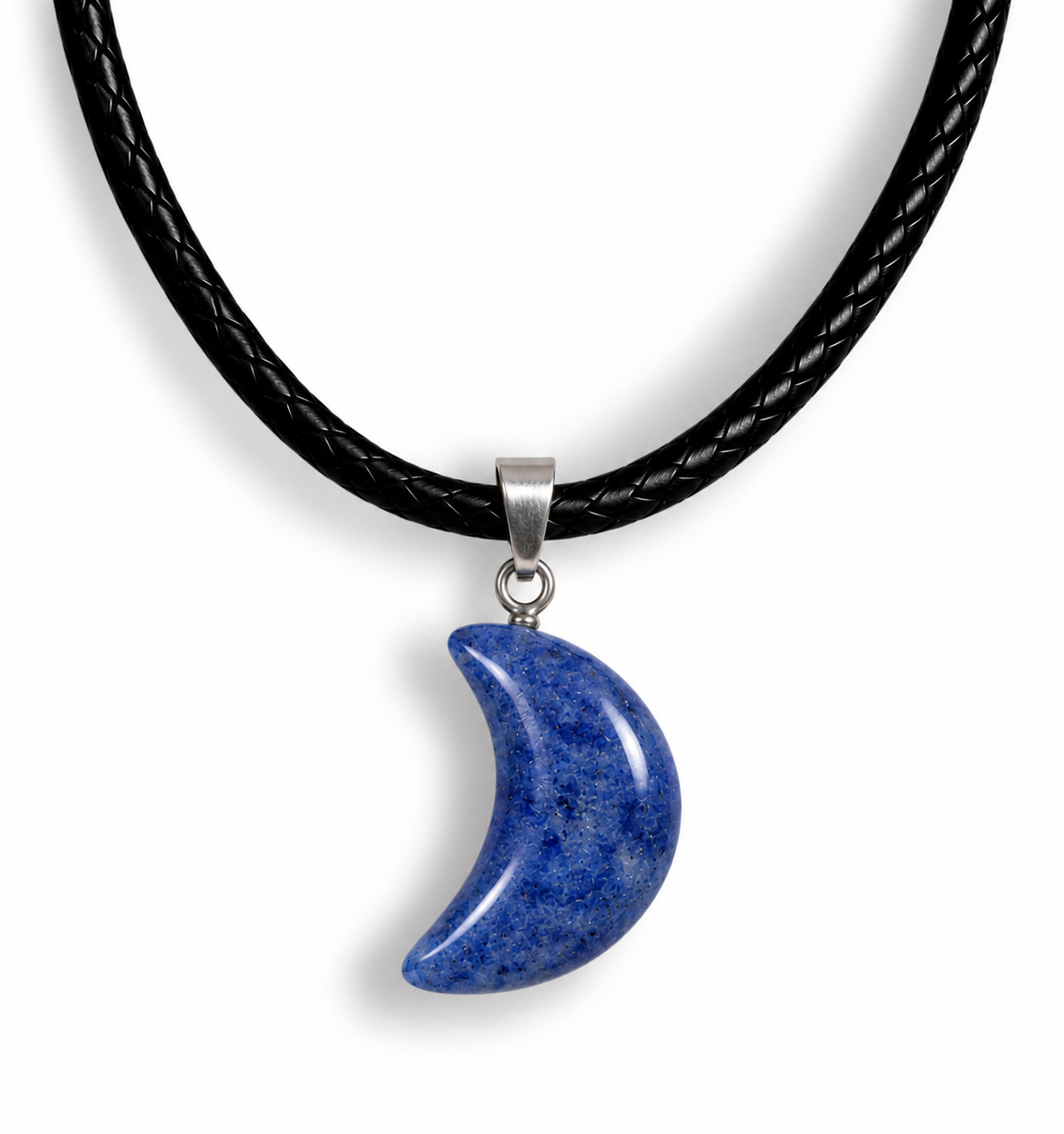 Gemstone Moon Necklace