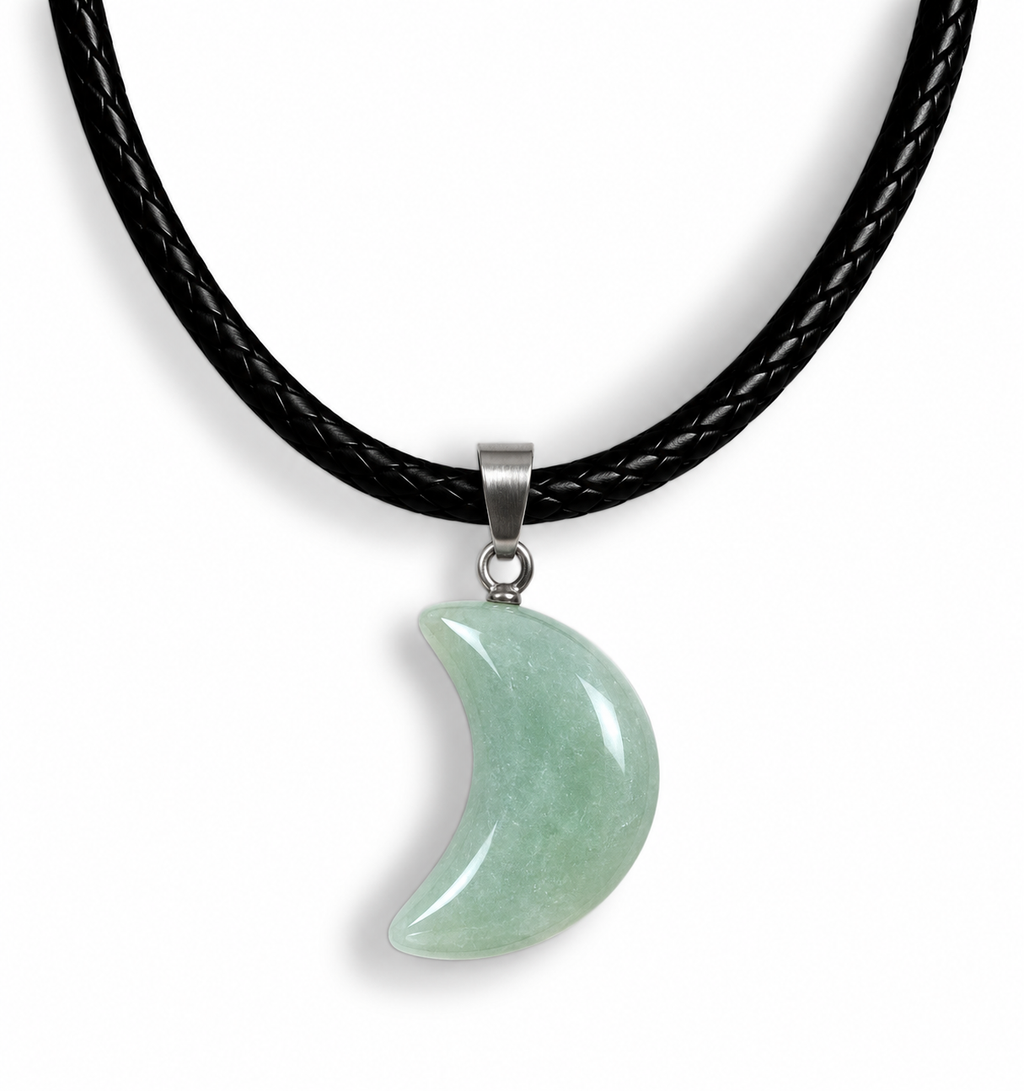 Gemstone Moon Necklace