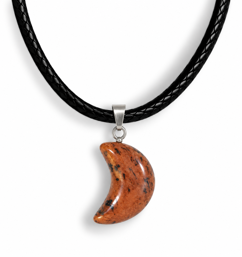 Gemstone Moon Necklace
