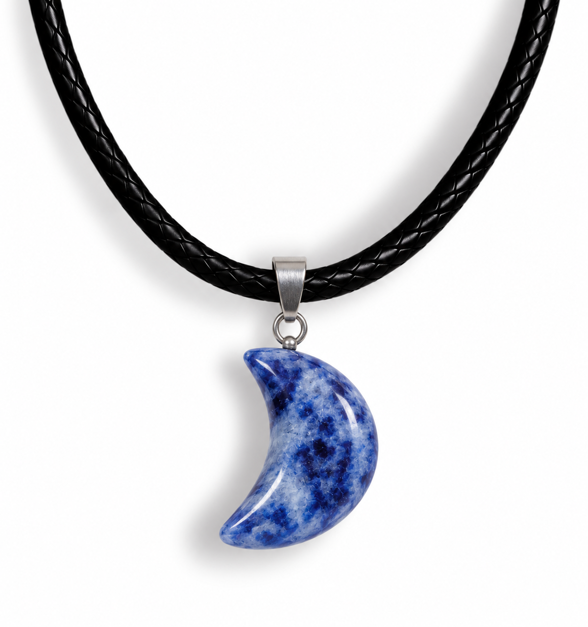 Gemstone Moon Necklace