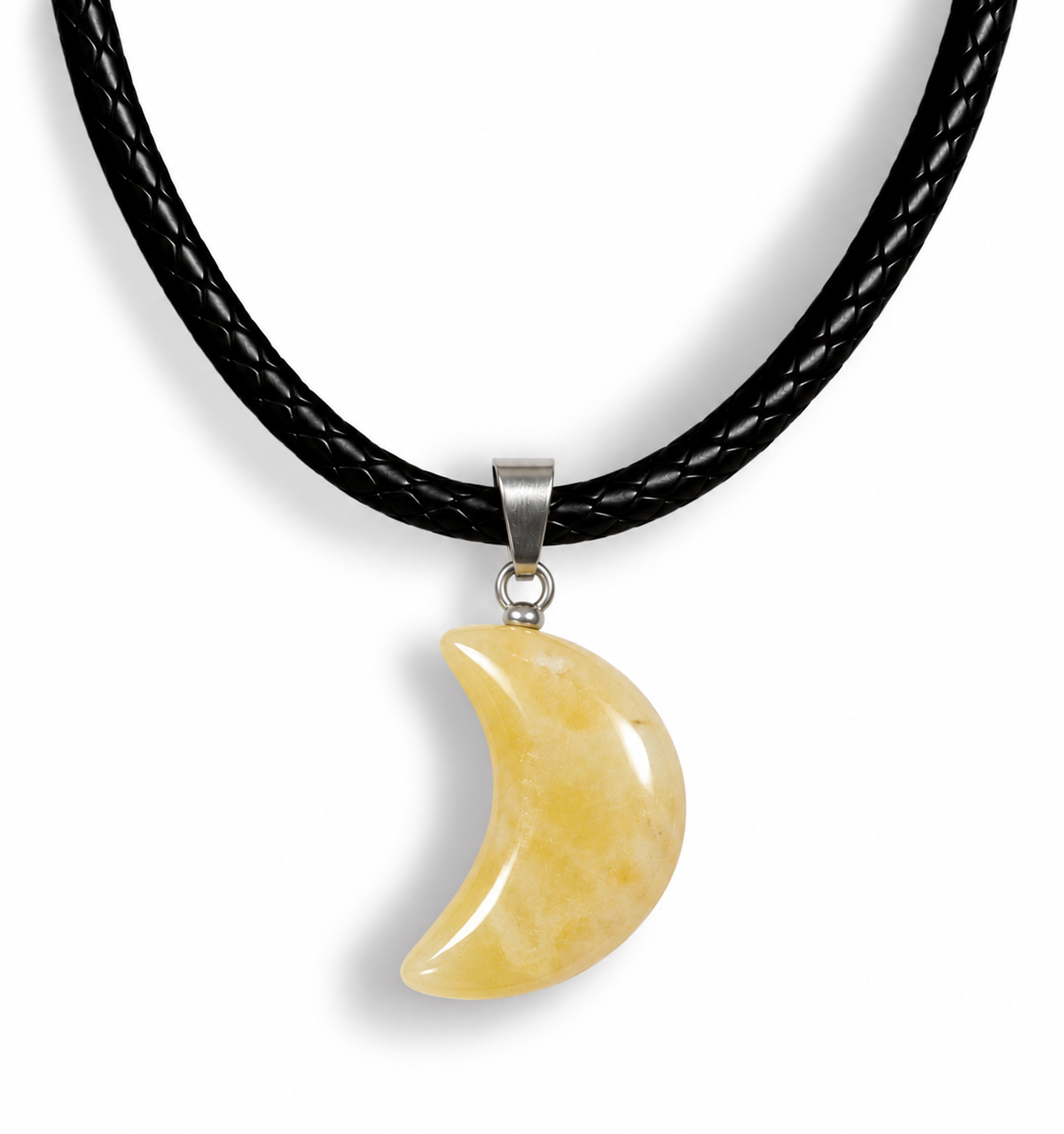 Gemstone Moon Necklace