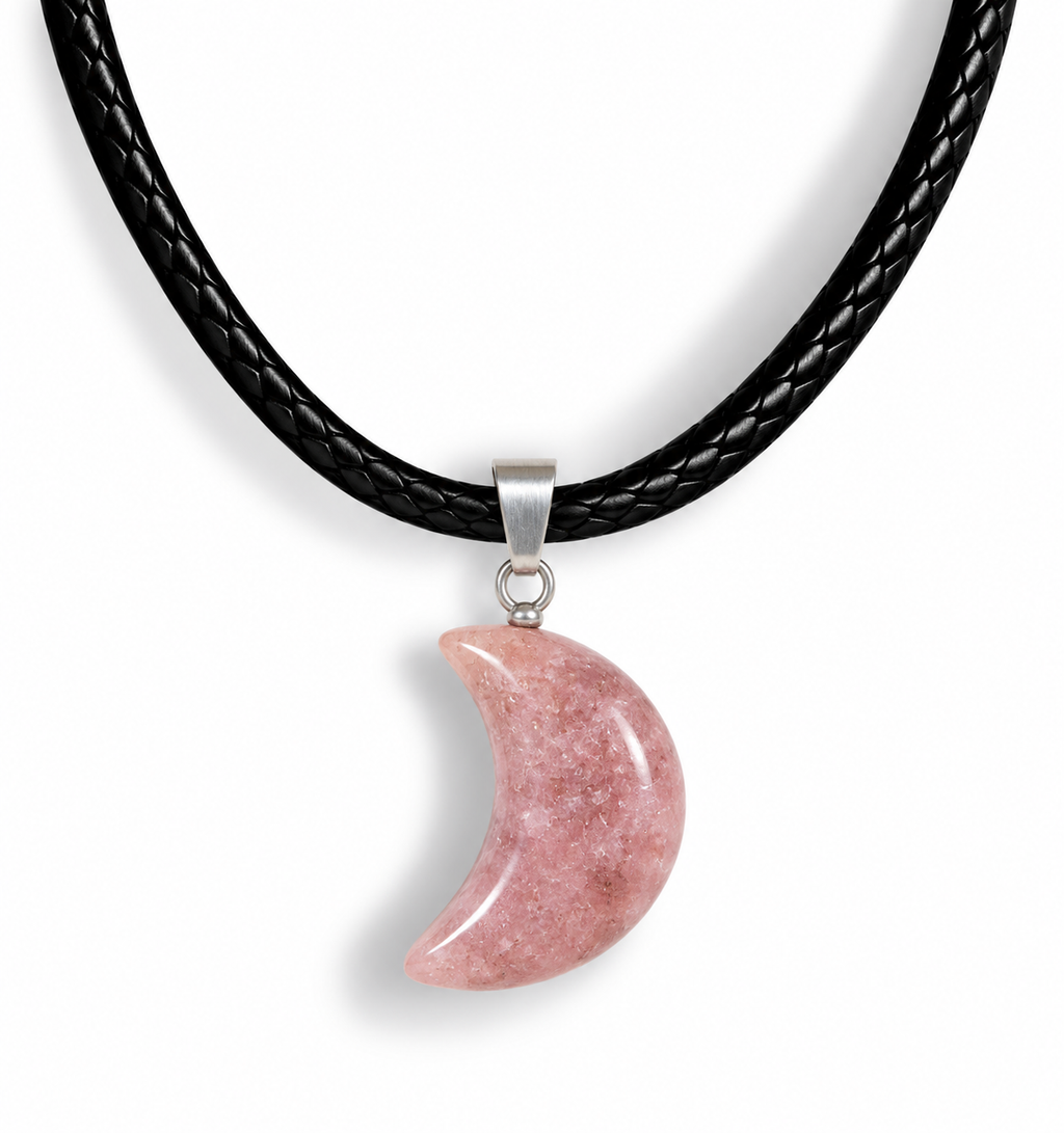 Gemstone Moon Necklace
